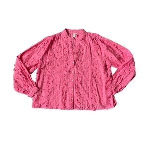Anthropologie Seen Worn Kept Pink Kathryn Blouse Size 6
